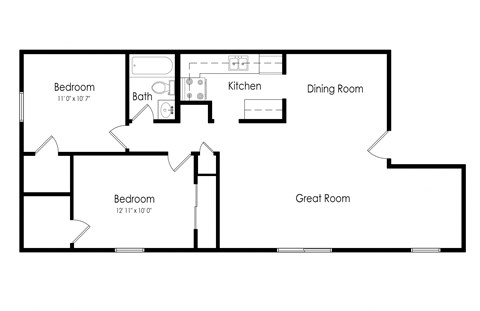 Brunswick flex Floor Plan at Renova of Brunswick, Brunswick Ohio 